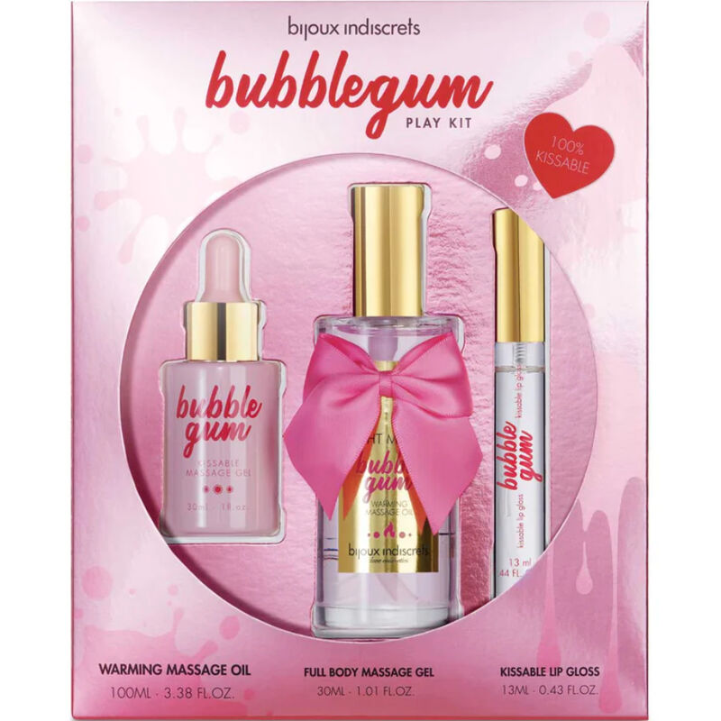 JEWELRY - INDISCRETS BUBBLEGUM PLAY KIT WITH OIL, GEL AND LIP GLOSS