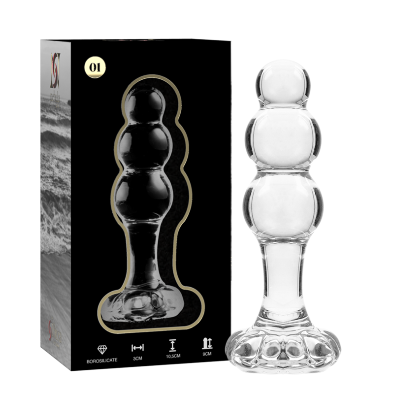 NEBULA SERIES BY IBIZA - MODEL 1 CLEAR BOROSILICATE GLASS STOPPER 10.5 CM -O- 3 CM