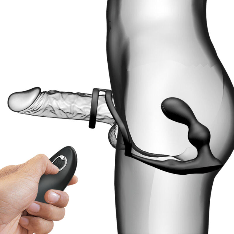 PRETTY LOVE - MARSHALL PENIS RING WITH VIBRATING ANAL PLUG WITH REMOTE CONTROL
