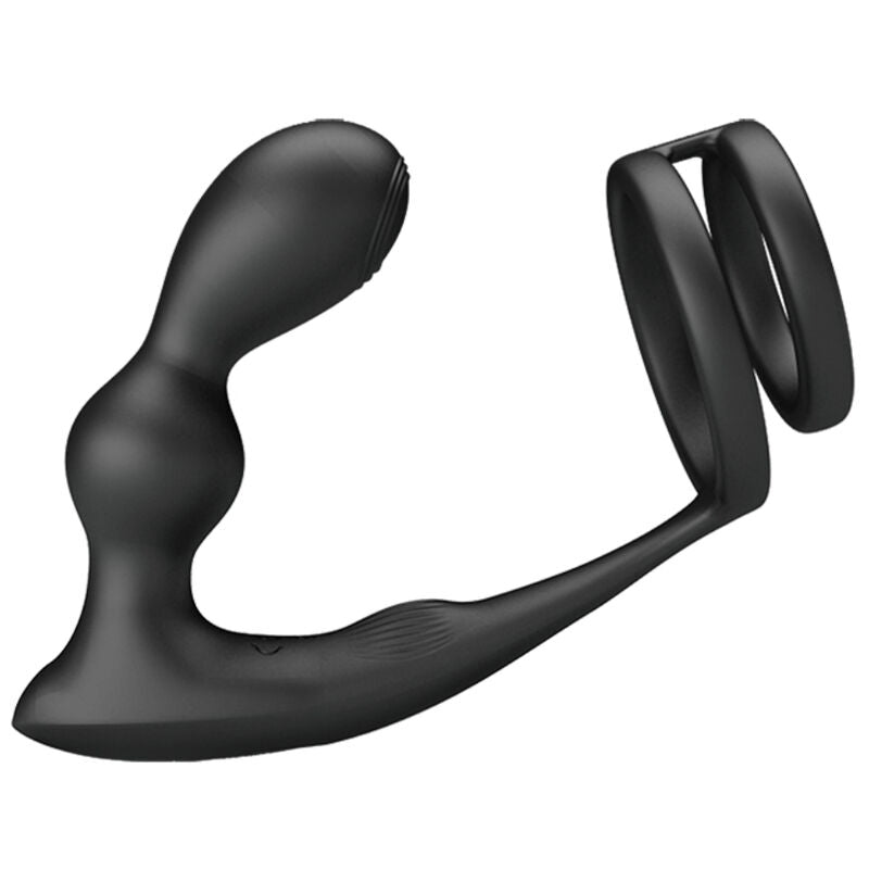 PRETTY LOVE - MARSHALL PENIS RING WITH VIBRATING ANAL PLUG WITH REMOTE CONTROL