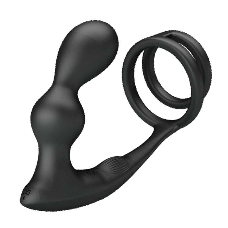PRETTY LOVE - MARSHALL PENIS RING WITH VIBRATING ANAL PLUG WITH REMOTE CONTROL