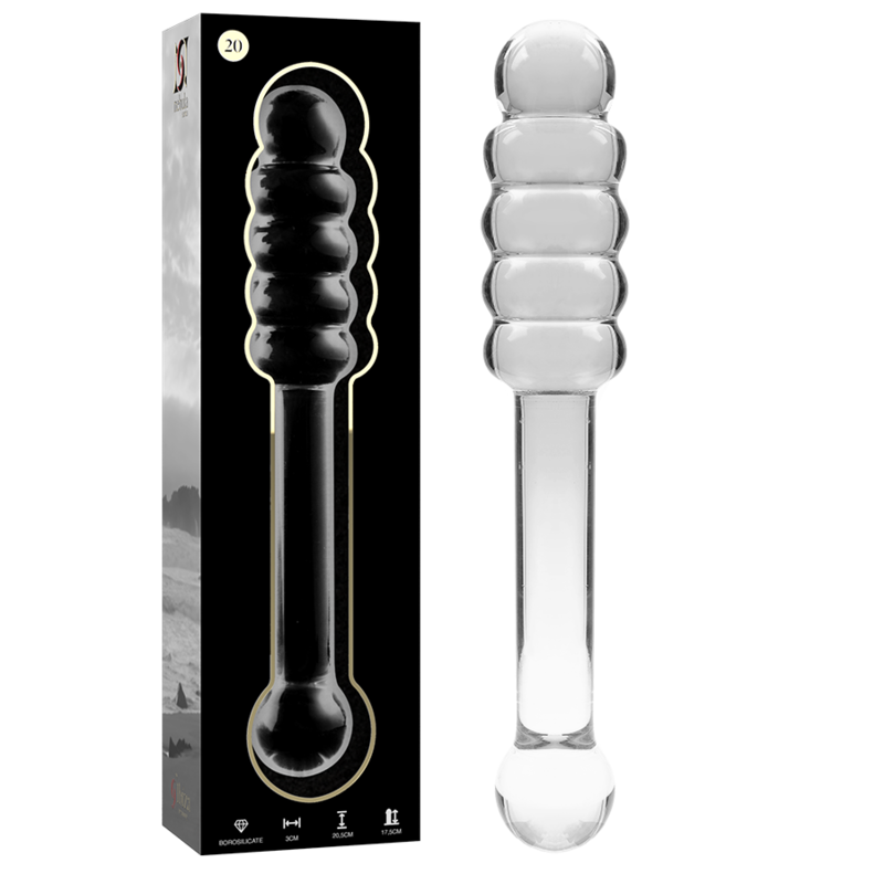 NEBULA SERIES BY IBIZA - MODEL 20 BOROSILICATE GLASS DILDO 20.5 CM -O- 3 CM