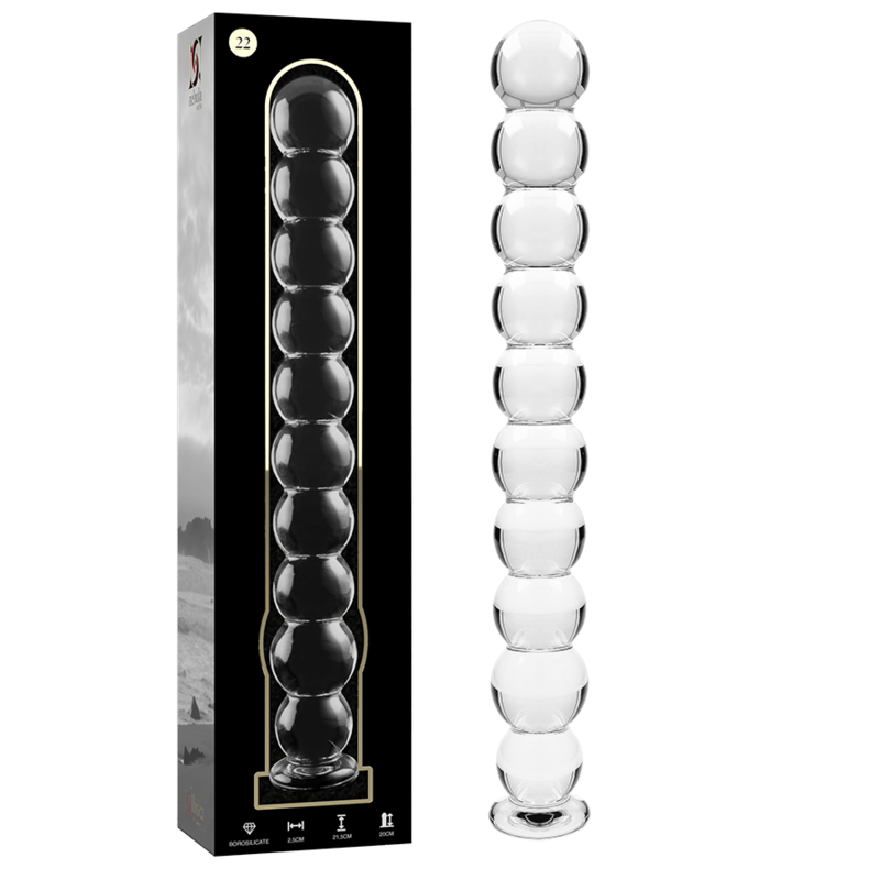 NEBULA SERIES BY IBIZA - 22 CLEAR BOROSILICATE GLASS GODE MODEL 21.5 CM -O- 2.5 CM
