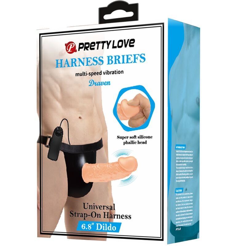 PRETTY LOVE - HARNESS PANTIES WITH VIBRATING DILDO INCLUDED