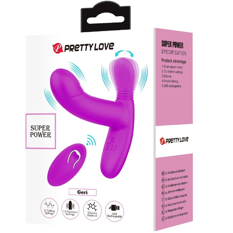 PRETTY LOVE - GERI CLITORIS MASSAGER ROSE REMOTE CONTROL