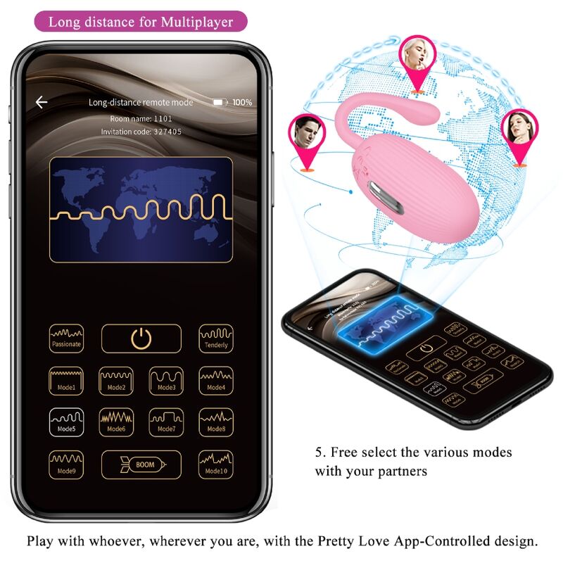 PRETTY LOVE - DOREEN RECHARGEABLE PINK VIBRATING EGG