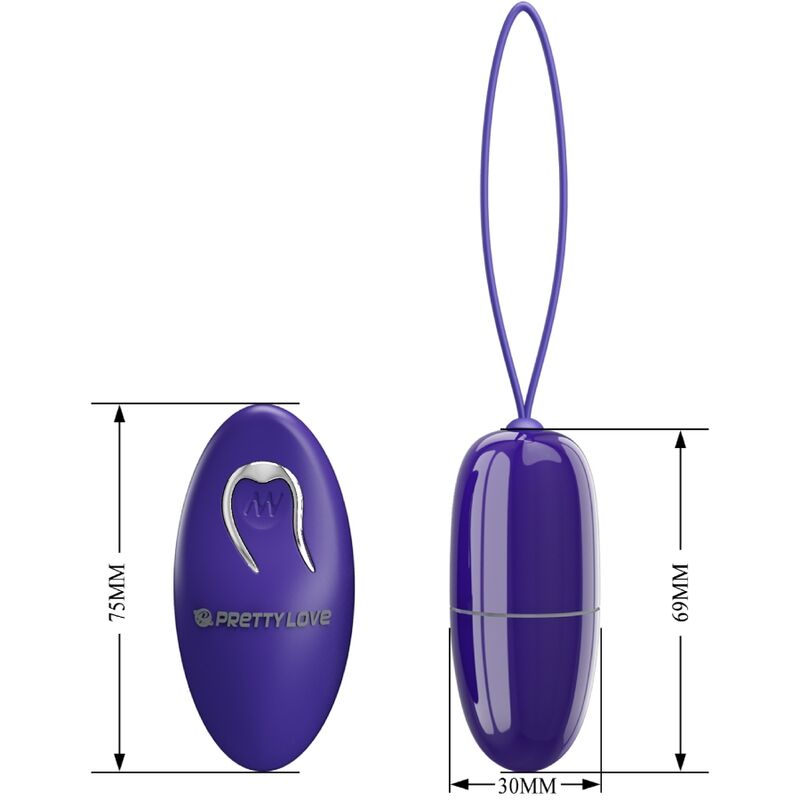 PRETTY LOVE - SELKIE YOUTH MINI EGG VIBRATOR WITH REMOTE CONTROL PURPLE