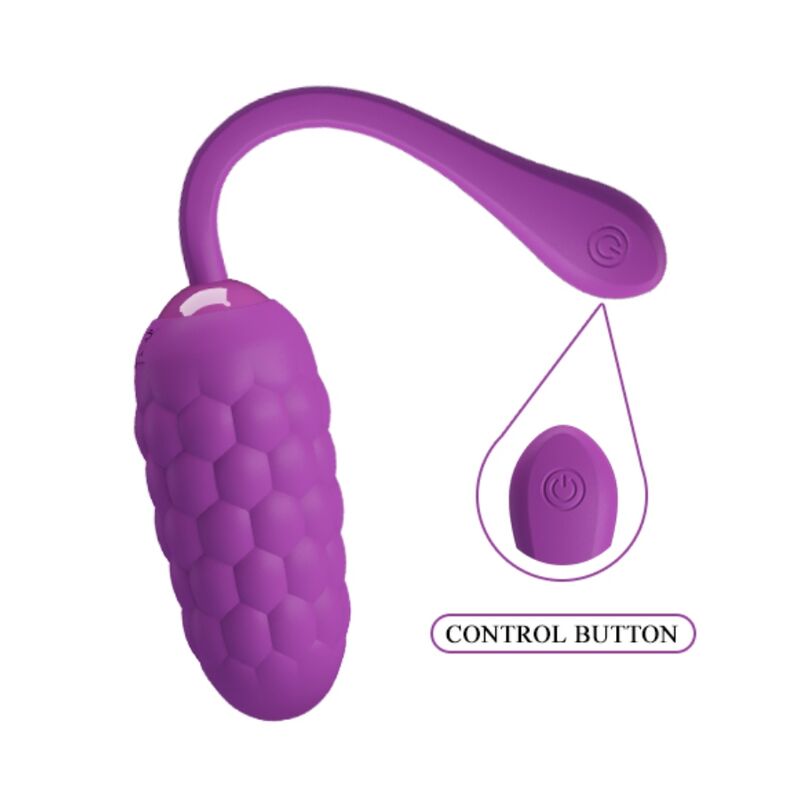 PRETTY LOVE - RECHARGEABLE VIBRATING EGG MARINE TEXTURE PURPLE