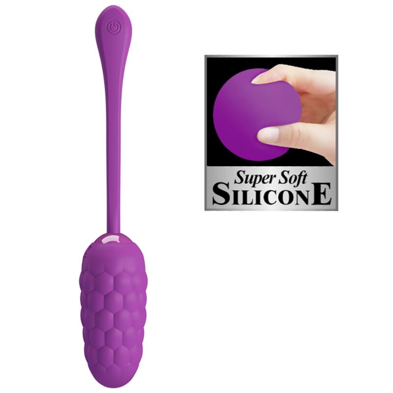 PRETTY LOVE - RECHARGEABLE VIBRATING EGG MARINE TEXTURE PURPLE