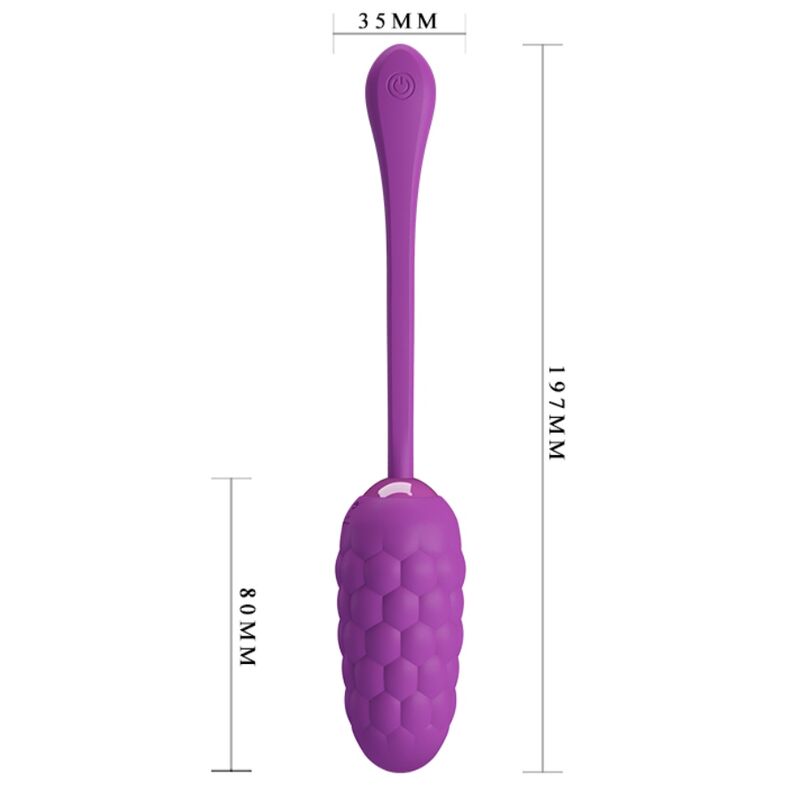 PRETTY LOVE - RECHARGEABLE VIBRATING EGG MARINE TEXTURE PURPLE