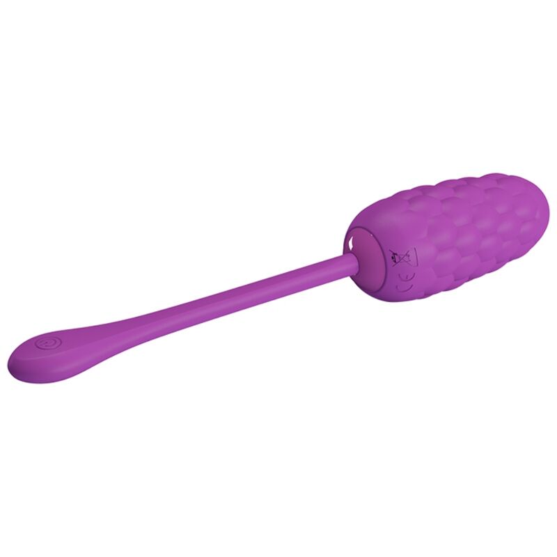 PRETTY LOVE - RECHARGEABLE VIBRATING EGG MARINE TEXTURE PURPLE