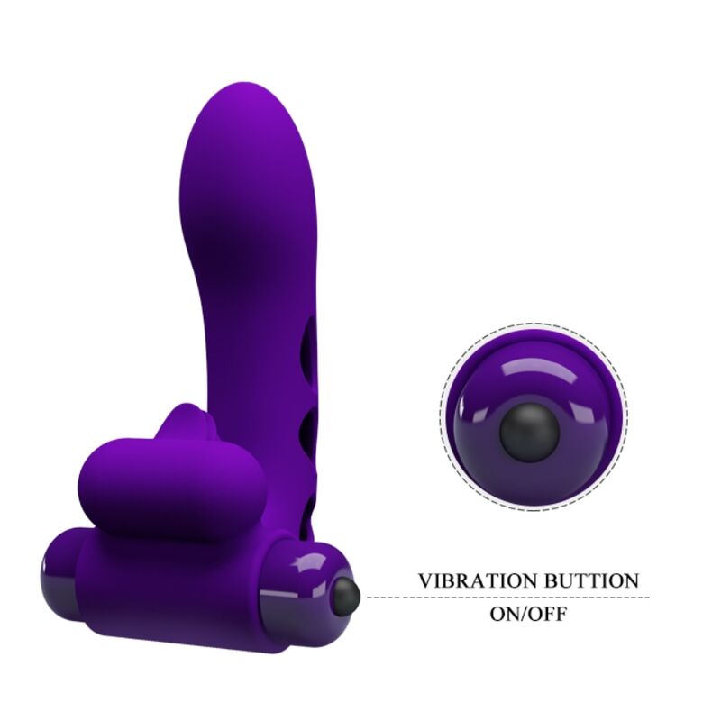 PRETTY LOVE - ORLANDO PURPLE VIBRATING FINGER SLEEVE