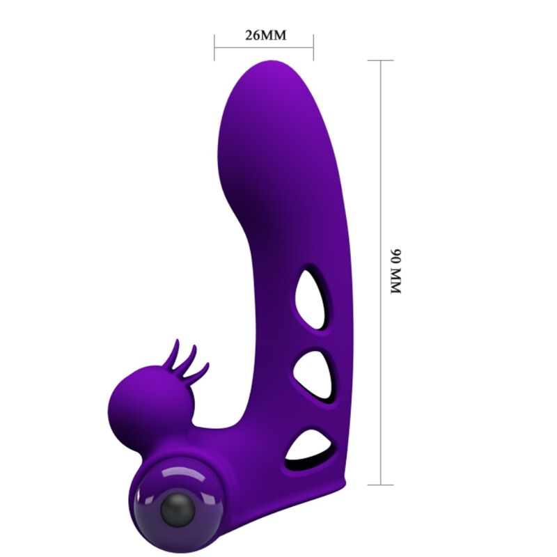 PRETTY LOVE - ORLANDO PURPLE VIBRATING FINGER SLEEVE