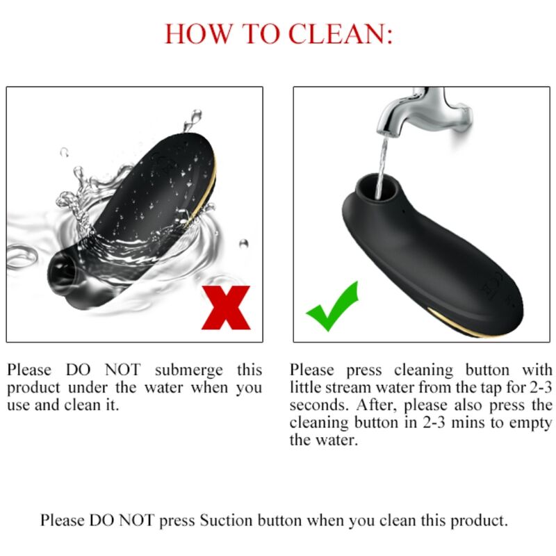 PRETTY LOVE - BLACK LUXURY RECHARGEABLE SUCTION MASSAGER