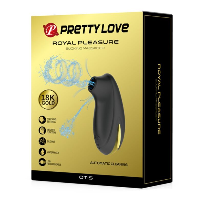 PRETTY LOVE - BLACK LUXURY RECHARGEABLE SUCTION MASSAGER