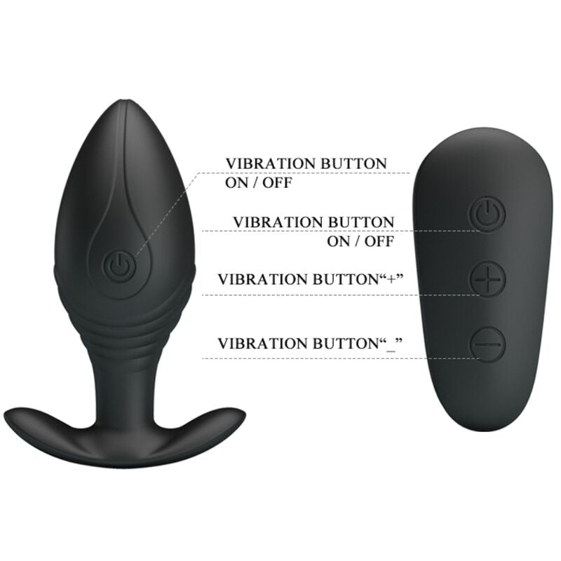 PRETTY LOVE - REGINA RECHARGEABLE ANAL PLUG BLACK