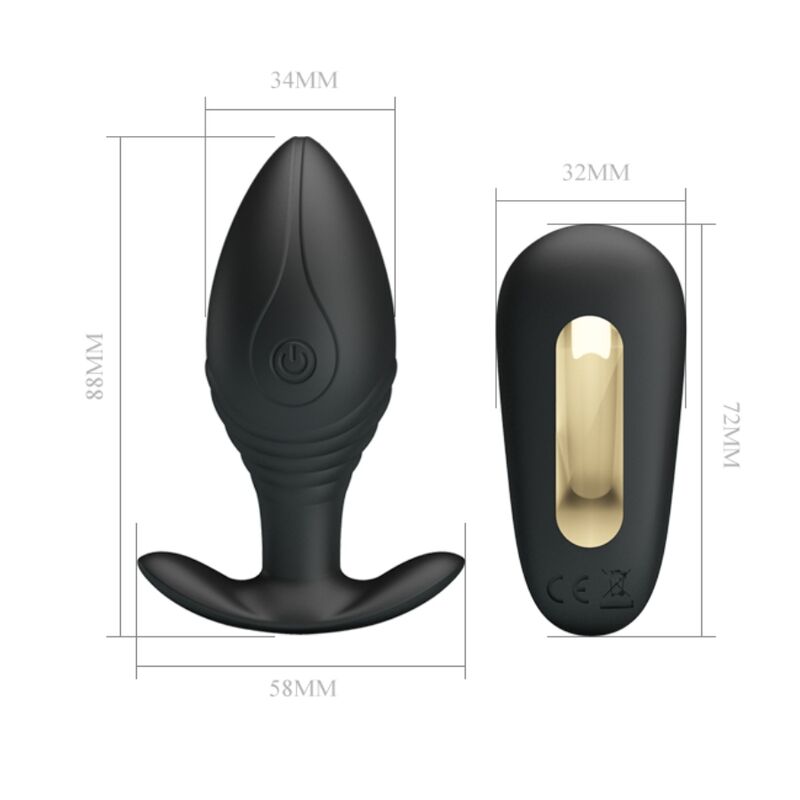 PRETTY LOVE - REGINA RECHARGEABLE ANAL PLUG BLACK