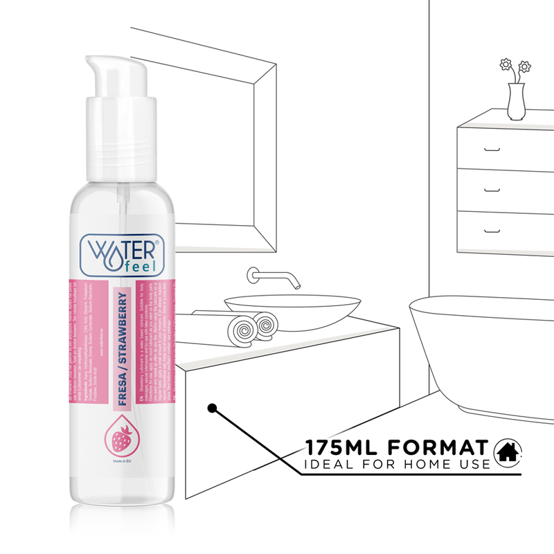 WATERFEEL - STRAWBERRY-FLAVOURED WATER-BASED LUBRICANT 175 ML