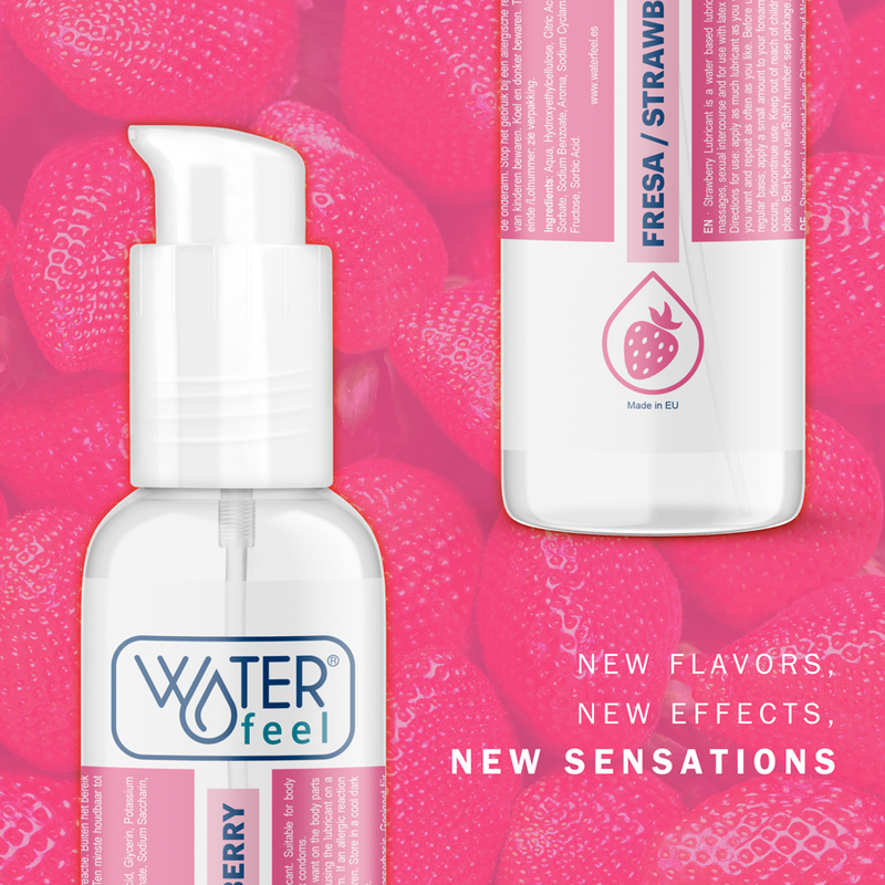 WATERFEEL - STRAWBERRY-FLAVOURED WATER-BASED LUBRICANT 175 ML