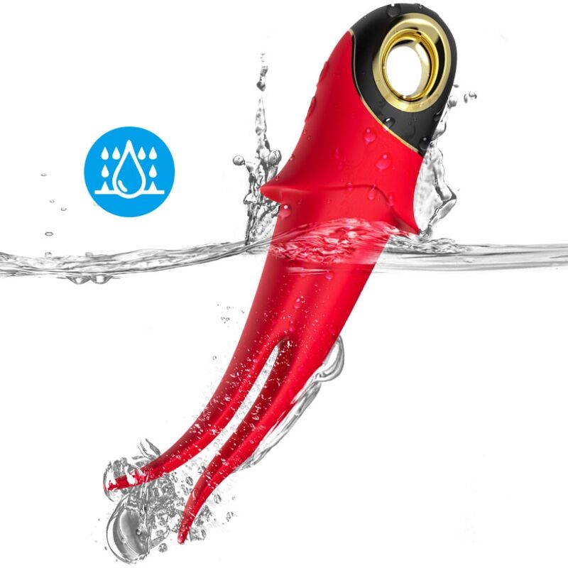 HARMONY - SHADOW DOUBLE HEAD TEASING VIBRATOR RED