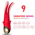HARMONY - SHADOW DOUBLE HEAD TEASING VIBRATOR RED