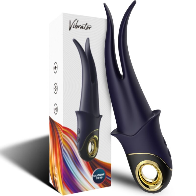 ARMONY - SHADOW DOUBLE HEAD TEASING VIBRATOR BLUE