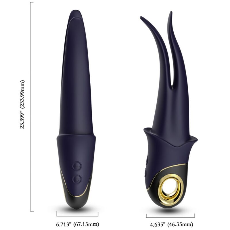 ARMONY - SHADOW DOUBLE HEAD TEASING VIBRATOR BLUE