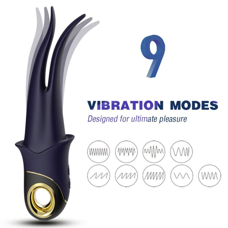 ARMONY - SHADOW DOUBLE HEAD TEASING VIBRATOR BLUE