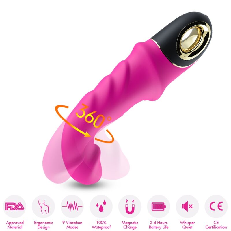 ARMONY - JOYBLADE VIBRATING ROTATING DILDO FUCHSIA