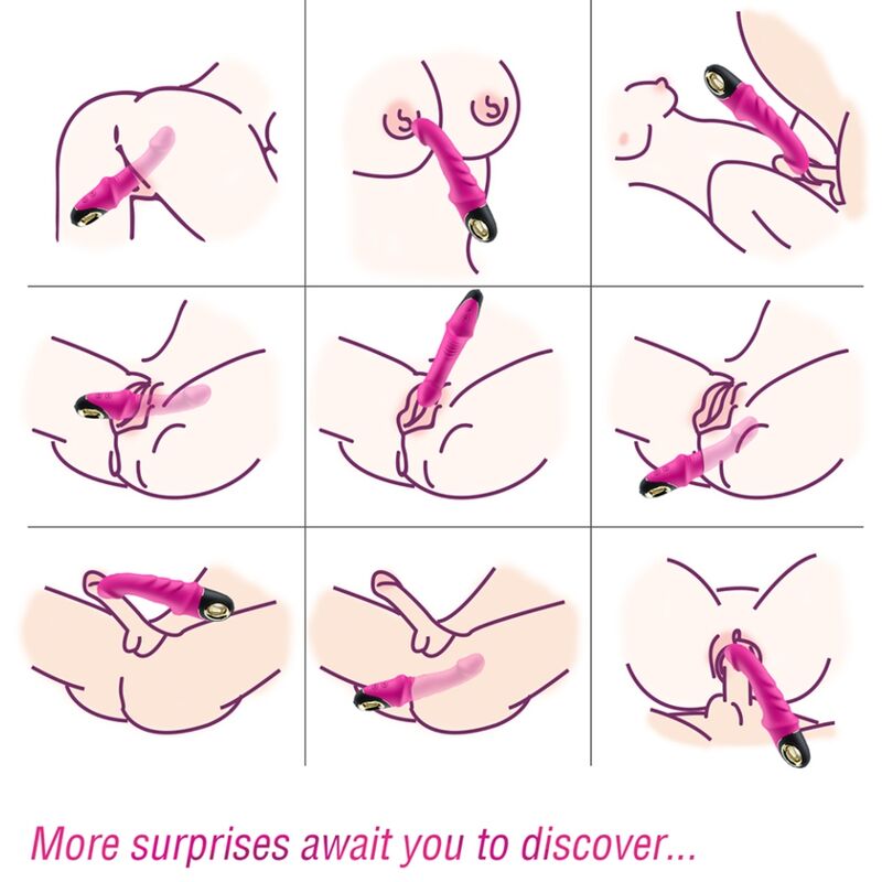ARMONY - JOYBLADE VIBRATING ROTATING DILDO FUCHSIA