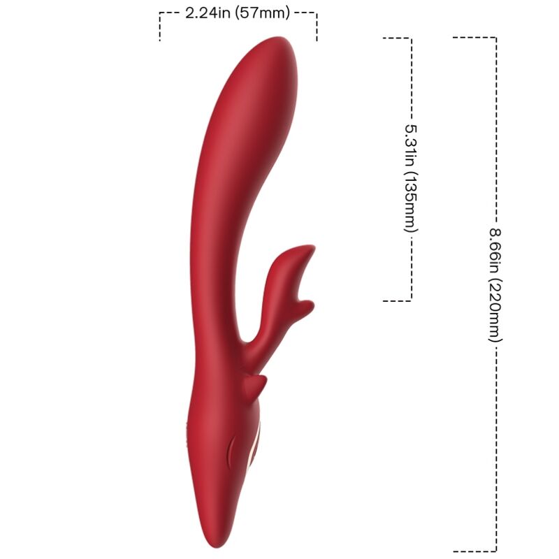 ARMONY - ELK RABBIT CURVED VIBRATOR RED