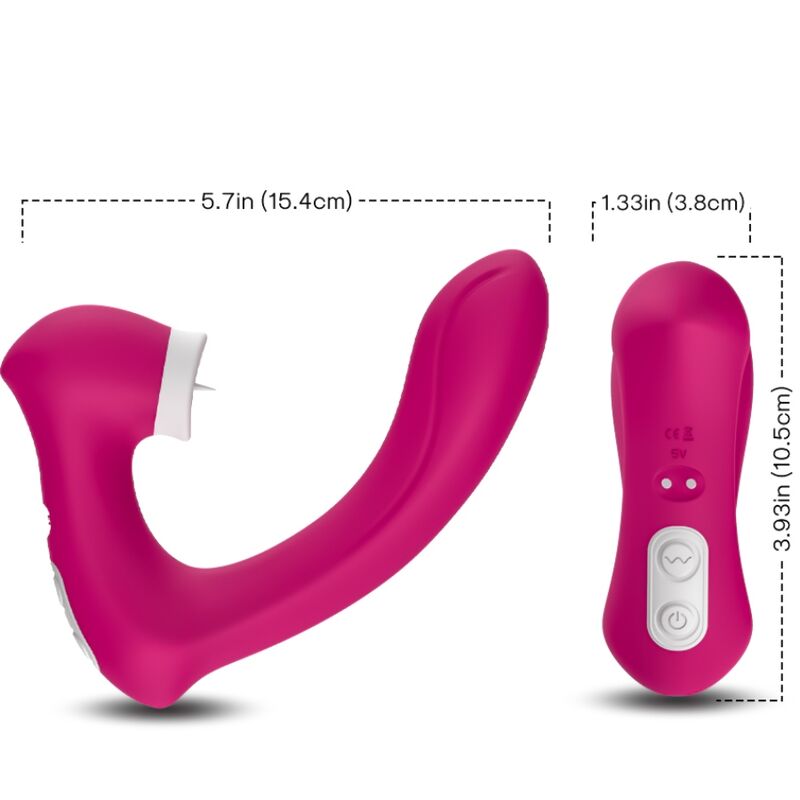 ARMONY - SECRETKISS VIBRATING CLIT LICKER AND CURVED FUCHSIA VIBRATOR