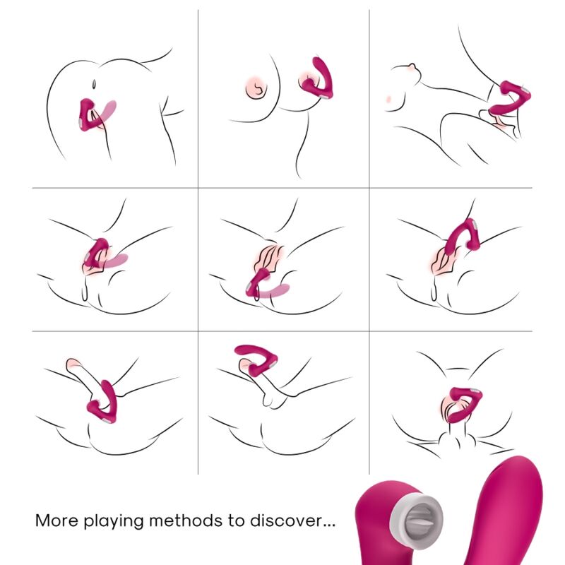 ARMONY - SECRETKISS VIBRATING CLIT LICKER AND CURVED FUCHSIA VIBRATOR