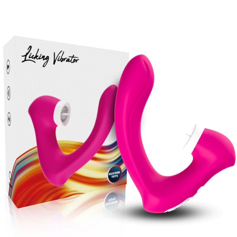 ARMONY - SECRETKISS VIBRATING CLIT LICKER AND CURVED FUCHSIA VIBRATOR