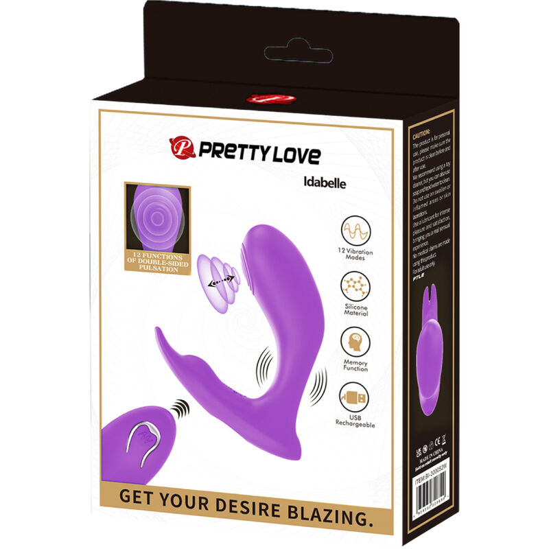 PRETTY LOVE - IDABELLE VIOLET VIBRATING AND PULSATING REMOTE CONTROL