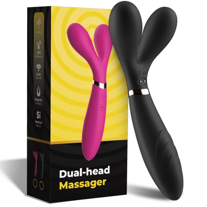 ARMONY - Y-WAND MASSAGER & DUAL HEAD VIBRATOR BLACK