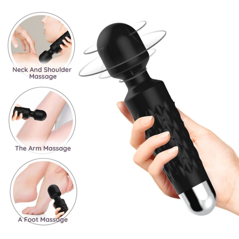 ARMONY - POSTMAN MASSAGER AND VIBRATOR WITH SUPER FLEXIBLE HEAD - BLACK