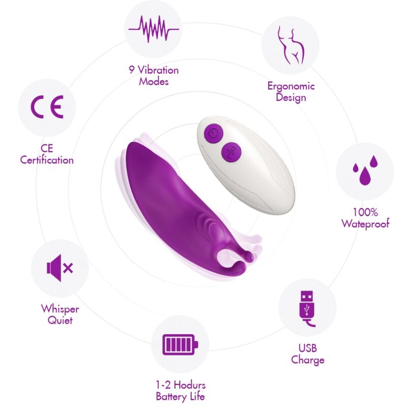 ARMONY - HONEYBEE WEARABLE G-SPOT VIBRATOR PANTIES FUCHSIA REMOTE CONTROL