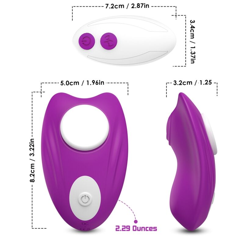 ARMONY - WEARABLE PANTY VIBRATOR BUTTERFLY REMOTE CONTROL PURPLE