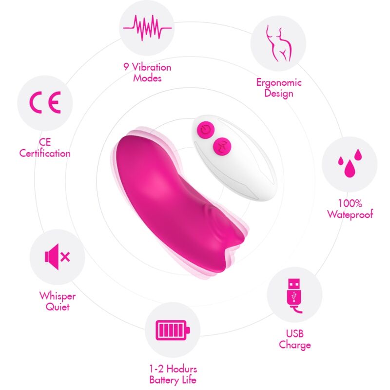 ARMONY - WEARABLE PANTY VIBRATOR BUTTERFLY REMOTE CONTROL PURPLE