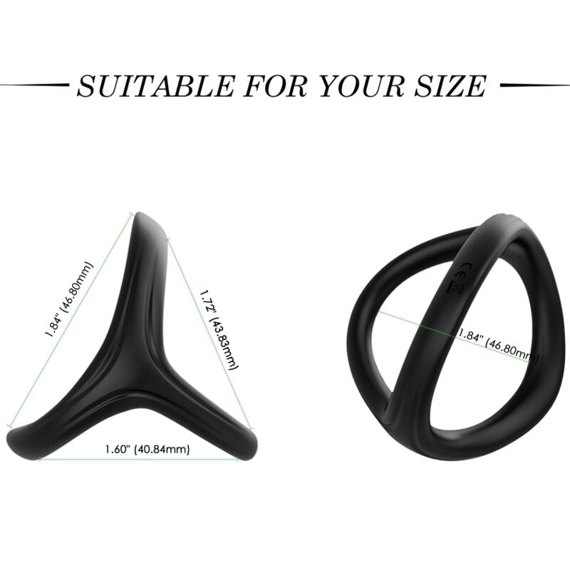 ARMONY - BLACK DOUBLE SILICONE TREASURE RING