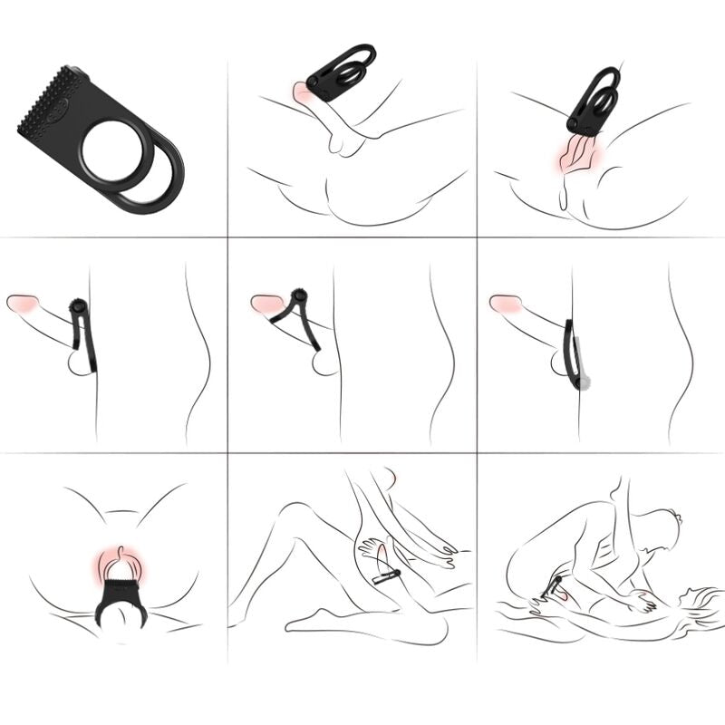 ARMONY - TWINS DOUBLE VIBRATOR FOR COUPLES BLACK