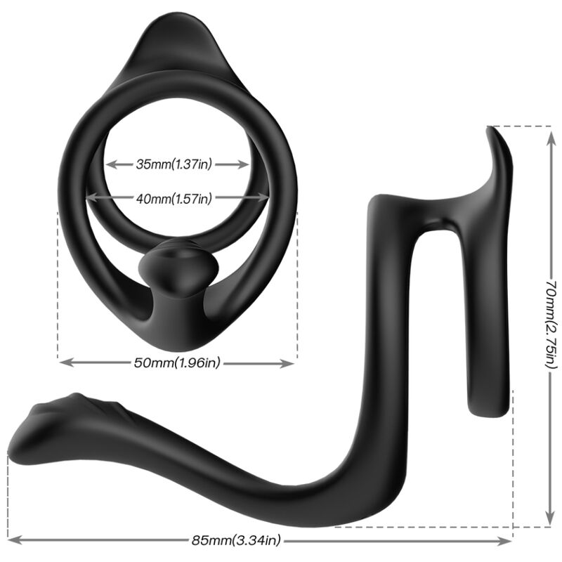 ARMONY - DOUBLE RING BLACK ANAL TAIL