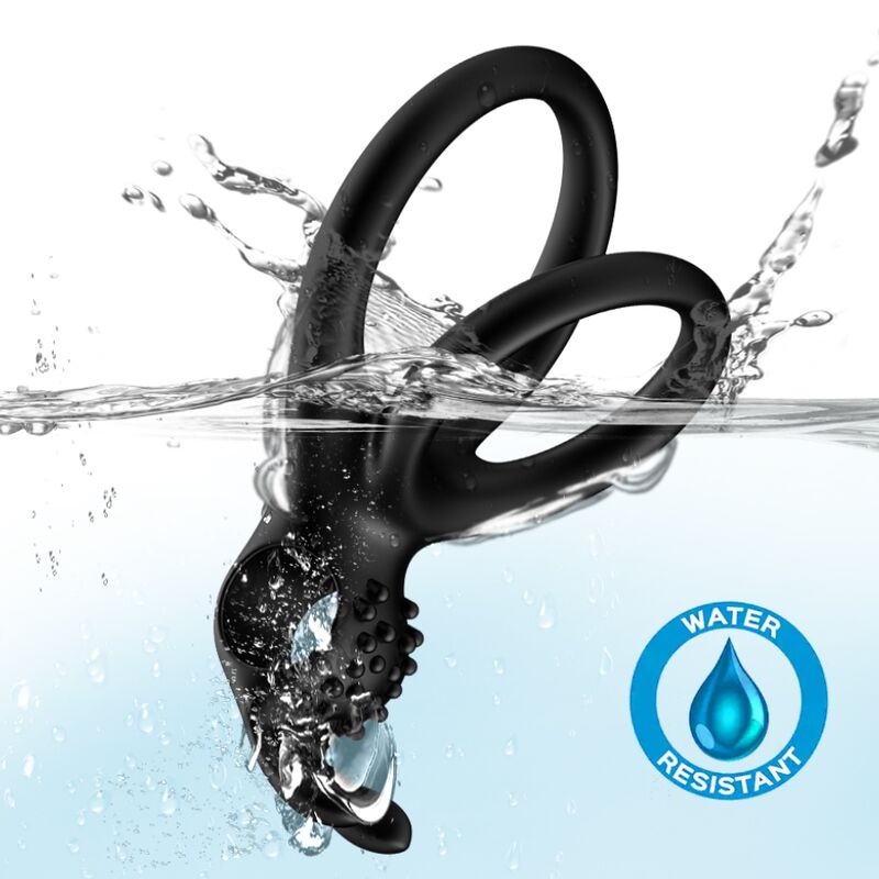 ARMONY - TRAVELER DOUBLE VIBRATING RING FOR COUPLES BLACK RABBIT