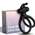 ARMONY - TRAVELER DOUBLE VIBRATING RING FOR COUPLES BLACK RABBIT