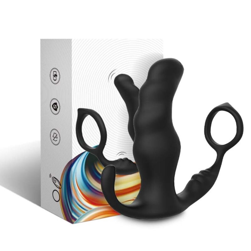ARMONY - KNIGHT ANAL PROSTATE VIBRATOR & RING REMOTE CONTROL BLACK