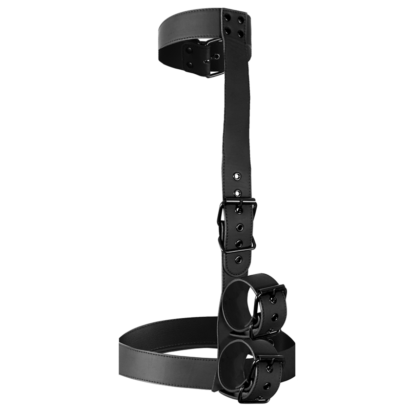 FETISH SUBMISSIVE BONDAGE - COLLAR AND WRIST RESTRAINT SET