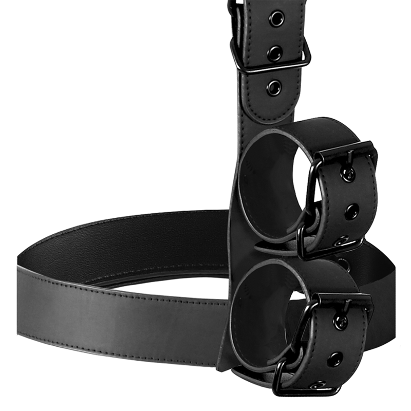 FETISH SUBMISSIVE BONDAGE - COLLAR AND WRIST RESTRAINT SET