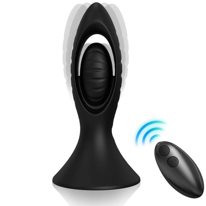 HARMONY - BLACK SILICONE VIBRATOR & ANAL PLUG