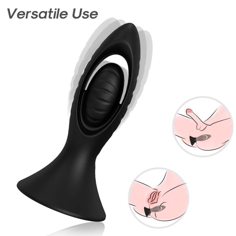 HARMONY - BLACK SILICONE VIBRATOR & ANAL PLUG